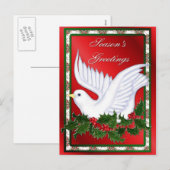 Duif en Hulst Feestdagenkaart (Voorkant / Achterkant)