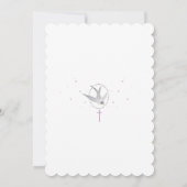 Duif en Kruis Doop Uitnodiging {Meisje} (Achterkant)