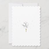 Duif en Kruis Doop Uitnodiging {Tweeling} (Achterkant)