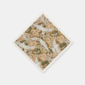 Duif en Lily Bloemenprint Servet (Hoek)