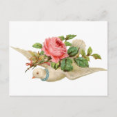  duif en Roos Briefkaart (Voorkant)