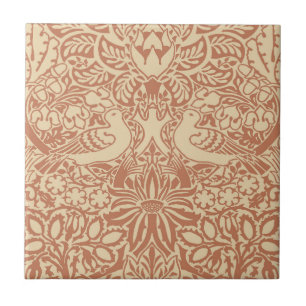 Duif en Roos Keramische Tegel Tegeltje