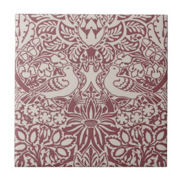 Duif en Roos Keramische Tegel Tegeltje