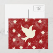 Duif en sneeuwvlokken briefkaart (Voorkant / Achterkant)