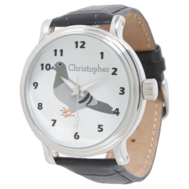 Duif gepersonaliseerd horloge (Gekanteld)