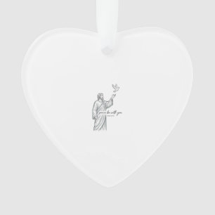 Duif Heb Vrede Met U Christelijk Vintage T-shirt Ornament