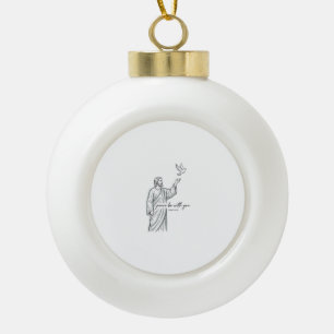 Duif Hebben Vrede Met Jou Christelijk Vintage T-sh Keramische Bal Ornament