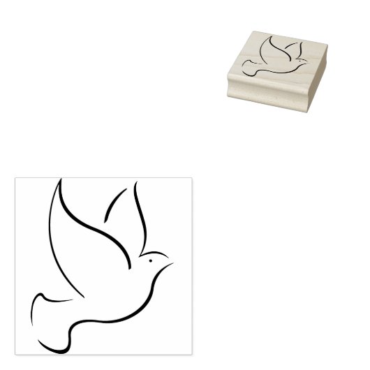 duif illustratie art stempel (Gestempeld)