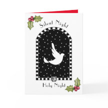 Duif in besneeuwde hemel kerst Kaart