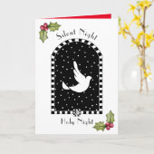 Duif in besneeuwde hemel kerst Kaart (Gele Bloem)