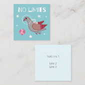 Duif in de ruimte vierkante visitekaartje (Voorkant / Achterkant)