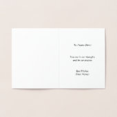 Duif in vlucht - Elegant Zilver Sympathie Motief Folie Kaarten (Binnen)