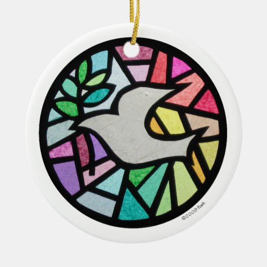 duif keramisch ornament (Voorkant)