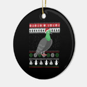 Duif - Kerstduif Lelijke Kerst Keramisch Ornament (Links)