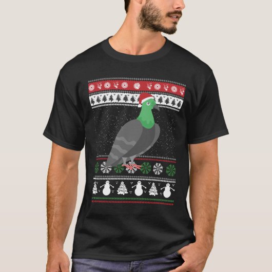 Duif - Kerstduif Lelijke Kerst T-shirt (Voorkant)