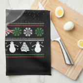 Duif - Kerstduif Lelijke Kerst Theedoek (Quarter Fold)