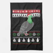 Duif - Kerstduif Lelijke Kerst Theedoek (Verticaal)