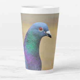 duif Kleurrijke Veer Vogel Fotografie Portret Latte Mok