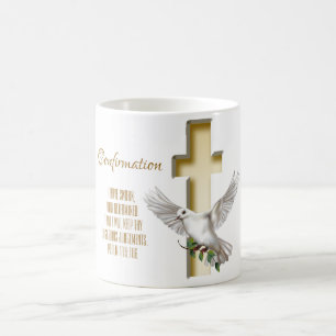 Duif Kruis Schrift Bevestiging Doop Koffiemok