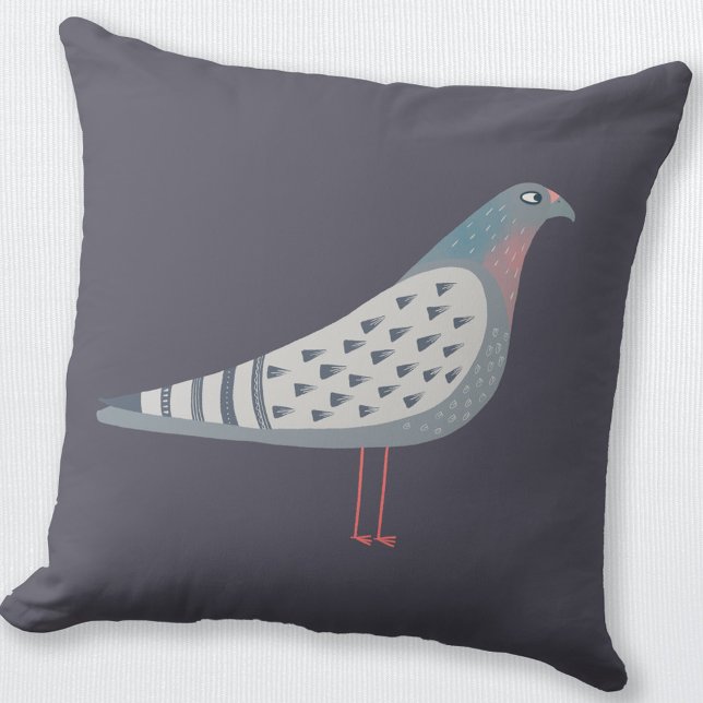 duif kussen (Fun Pigeon throw pillow for bird lovers)