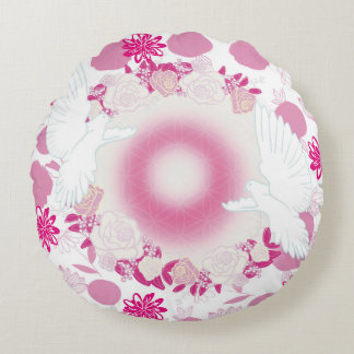duif met bloem rond kussen