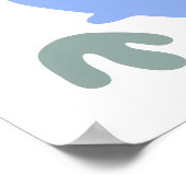 Duif met bloemen in folk stijl | Moderne vormen Poster (Hoek)