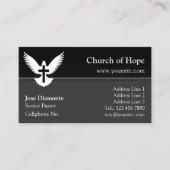 Duif met Cross Black Church Kaart Visitekaartje (Voorkant)