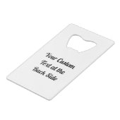 Duif met Cross Credit Kaart Bottle Opener Creditkaart Flessenopener (Achterkant Gekanteld)