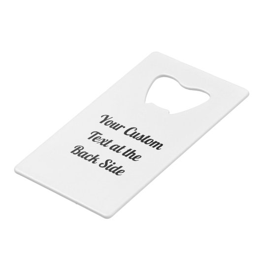 Duif met Cross Credit Kaart Bottle Opener Creditkaart Flessenopener (Achterkant Gekanteld)