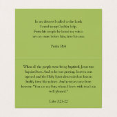 Duif met Cross Forest Green Gevouwen Busin Visitekaartje (Binnenkant ongevouwen)