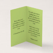 Duif met Cross Forest groen verticaal gevouwen Visitekaartje (Binnen)