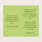 Duif met Cross Forest groen verticaal gevouwen Visitekaartje (Binnenkant ongevouwen)