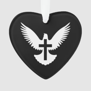 Duif met Cross Ornament