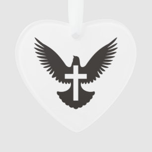 Duif met Cross Ornament