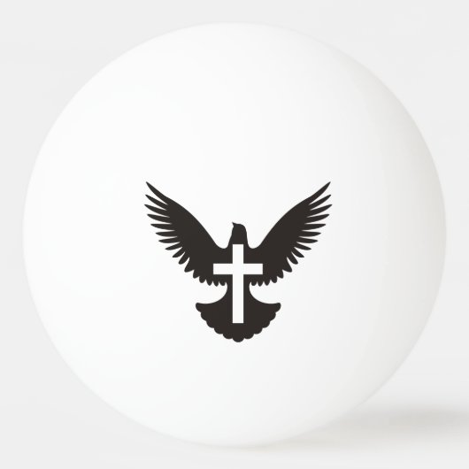 Duif met Cross Ping Pong Ball (Voorkant)