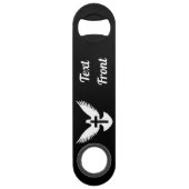 Duif met Cross Speed Bottle Opener Flessenopener (Voorkant)