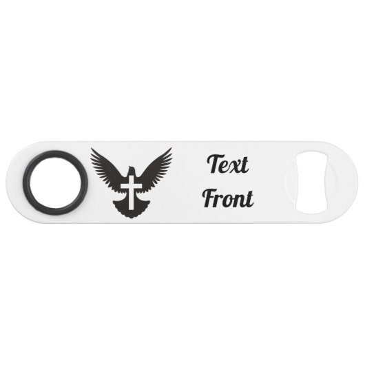 Duif met Cross Speed Bottle Opener Flessenopener (Voorkant (Horizontaal))