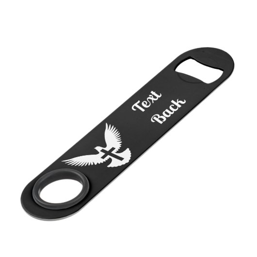 Duif met Cross Speed Bottle Opener Speed Flessenopener (Achterkant Gekanteld)
