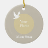 Duif met Foto Memorial Kerstversiering Keramisch Ornament (Voorkant)