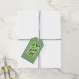 Duif Met Keltische Vredestekst In Groene Tinten Cadeaulabel