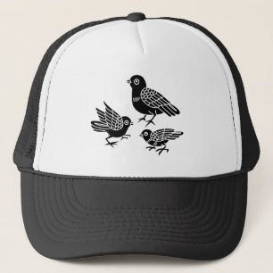 Duif met kinderen trucker pet