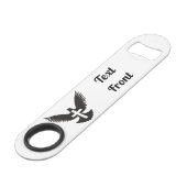 Duif met kruis flesopener speed flessenopener (Voorkant Gekanteld)