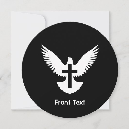 Duif met kruis kaart (Voorkant)