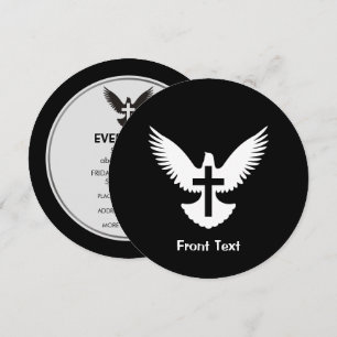 Duif met kruis kaart