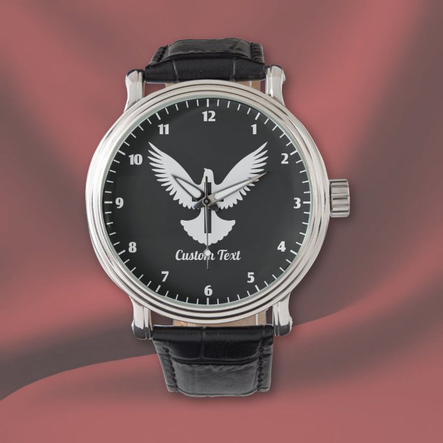 Duif met kruis polshorloge horloge (Creator heeft geüpload)