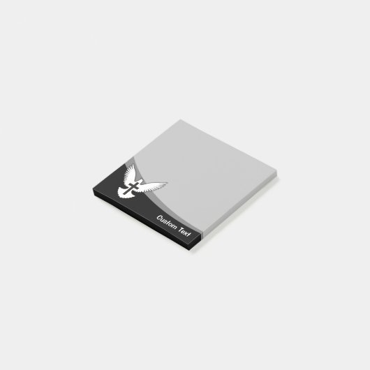 Duif met kruis post-it® notes (Schuin)