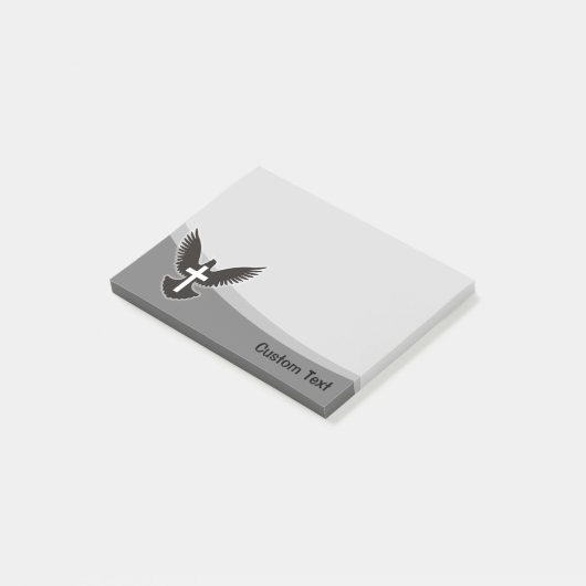 Duif met kruis post-it® notes (Schuin)