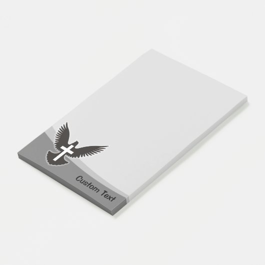 Duif met kruis post-it® notes (Schuin)
