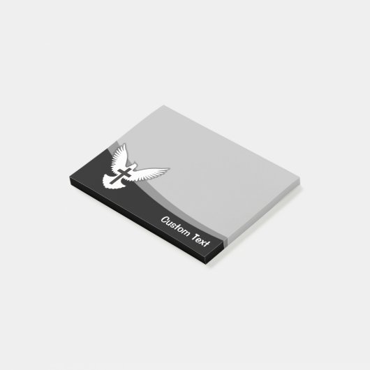 Duif met kruis post-it® notes (Schuin)