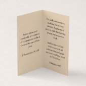 Duif met kruis rood en beige verticaal gevouwen visitekaartje (Binnen)